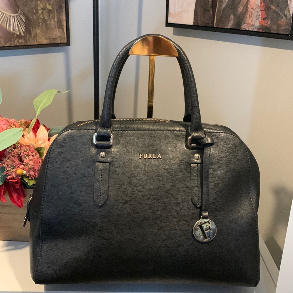 FURLA Saffiano Leather Satchel Bag in great Preloved condition